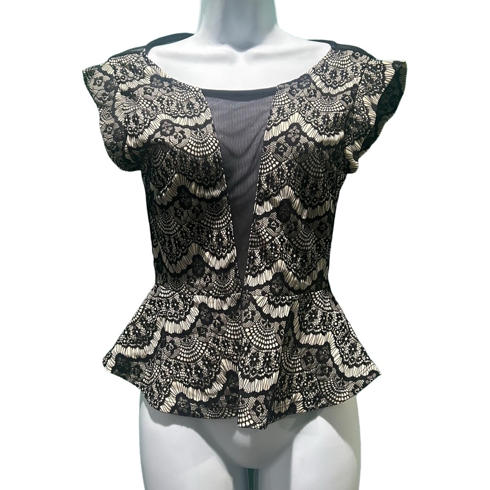 Elegant Black Lace Women's Top